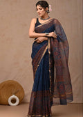 Kota Doria cotton saree with check weave from Rajasthan, India