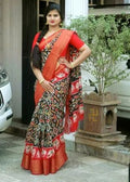 Pochampally ikat cotton saree from Telangana, India